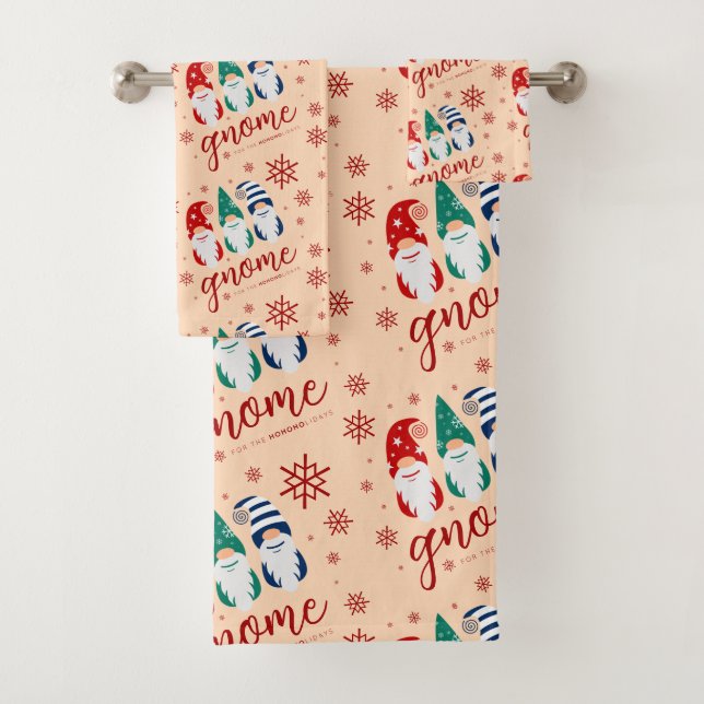 Conjunto De Toalhas Gnomo de Natal do Holidays Snowflakes (Insitu)