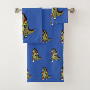 Conjunto De Toalhas Gnomos comer do monstro do dinossauro