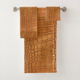 Conjunto De Toalhas Gold leather texture luxury