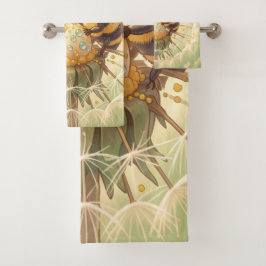 Conjunto De Toalhas Golden Bumblebee in Bloom Dance.5