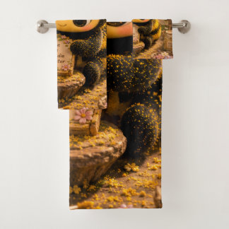Conjunto De Toalhas Goldene Hummel im Blütentanz.10