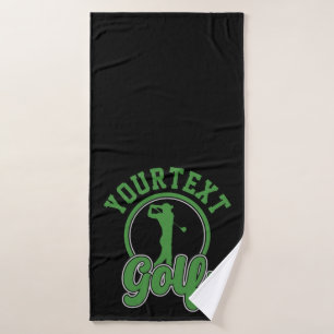 Conjunto De Toalhas Golfe Personalizado ADICIONAR NOME Retro Pro Golfi