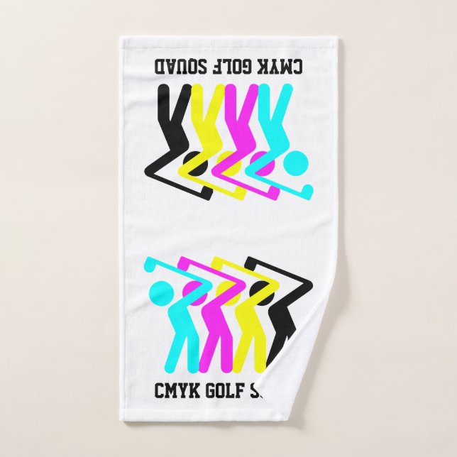 Conjunto De Toalhas Golfismo CMYK Elegante de Golfe (Toalha de mão)