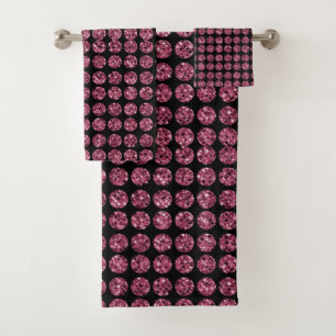 Conjunto De Toalhas Goma-Goma-Gema Elegante de Diamante Rosa