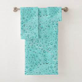 Conjunto De Toalhas Gotas aquamarinas