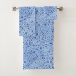 Conjunto De Toalhas Gotas de água azul
