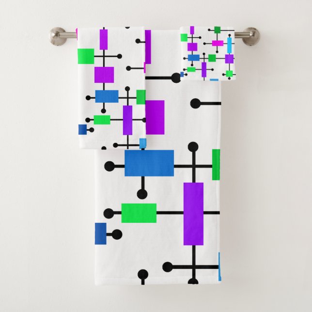 Conjunto De Toalhas Grade de Cores legal (Insitu)