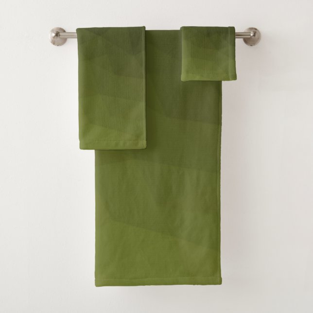 Conjunto De Toalhas Gradiente escuro verde exército padrão de malha ge (Insitu)