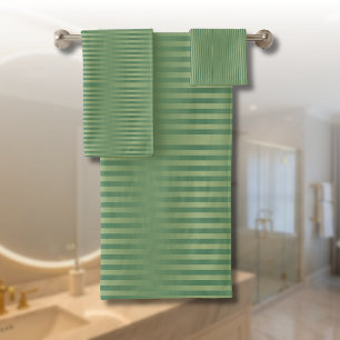 Conjunto De Toalhas Gradiente Verde De Sala De Azeitona Simples, Espal