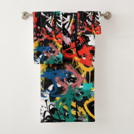 Conjunto De Toalhas Graffiti Art