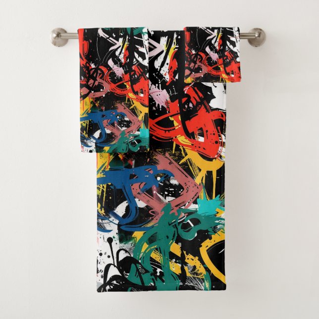 Conjunto De Toalhas Graffiti Art (Insitu)