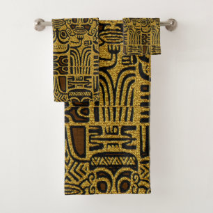 Conjunto De Toalhas Gráfico africano tribal afrocêntrico