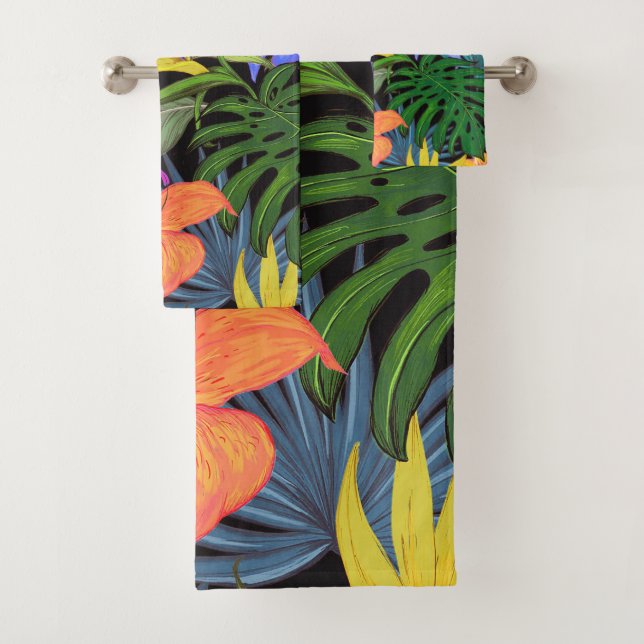 Conjunto De Toalhas Gráfico da Flor Tropical Hawaii Aloha (Insitu)
