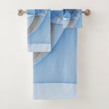 Gráfico de Arte Fractal de Cinza Azul Moderno