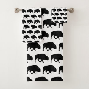 Conjunto De Toalhas Gráfico do padrão de búfalo