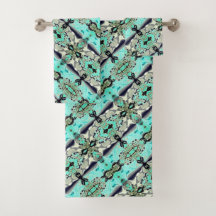 Grande espelhamento de cinzas e aquamarinas