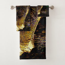 Conjunto De Toalhas Grandes Modelos Gatos: Chefe Lion 01-02