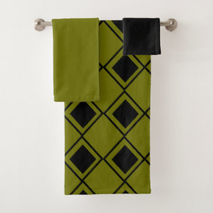 Conjunto De Toalhas Green Harlequin