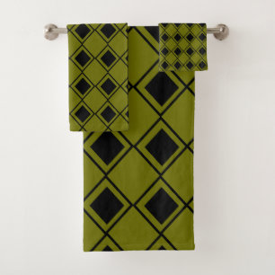 Conjunto De Toalhas Green Harlequin