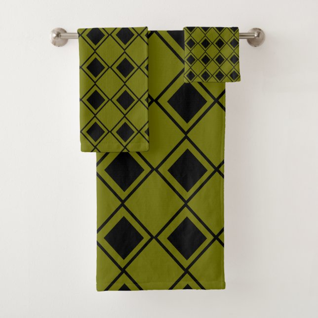 Conjunto De Toalhas Green Harlequin (Insitu)