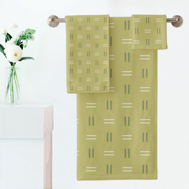 Conjunto De Toalhas Green Line Pattern Towel (Criador carregado)