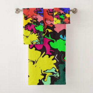 Conjunto De Toalhas Grelha Colorida abstrato /