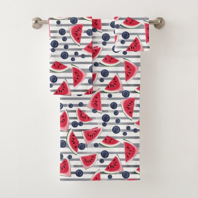 Conjunto De Toalhas Greve de Melancia de Verão (Insitu)