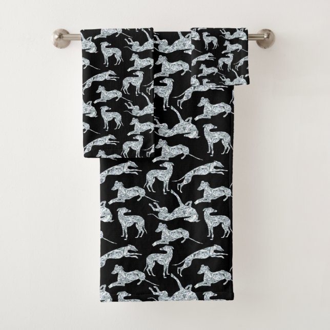 Conjunto De Toalhas Greyt Diamond Greyhounds (Insitu)