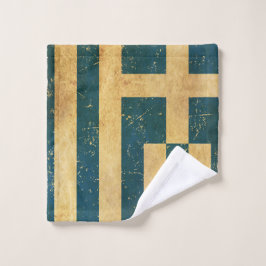 Conjunto De Toalhas Grunge da Vintage do Sinalizador de grécia