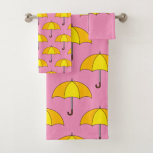 Conjunto De Toalhas Guarda-chuva Amarelo