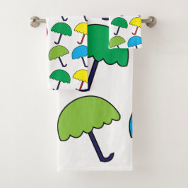 Conjunto De Toalhas Guarda-chuvas Coloridos Guarda-chuvas