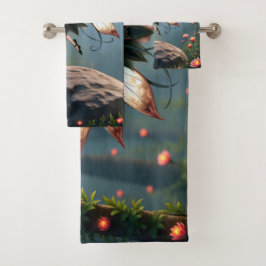 Conjunto De Toalhas Guardiã Fada Fofa na Floresta Mágica