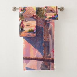 Conjunto De Toalhas Guardião Sagrado do Deserto