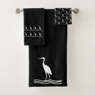 Conjunto De Toalhas guindaste Bath Black and white tower