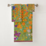 Conjunto De Toalhas Gustav Klimt Flower Garden Cottage Nature<br><div class="desc">Uma bela pintura de jardim - esta é uma pintura clássica de Gustav Klimt,  chamada Jardim de Algodão,  ou Jardim Bauergarten,  1907,  que é um close up de um jardim floral,  uma pintura floral colorida.</div>