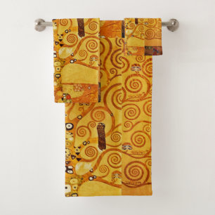 Conjunto De Toalhas Gustav Klimt Tree of Life: Art Nouveau Symbolista