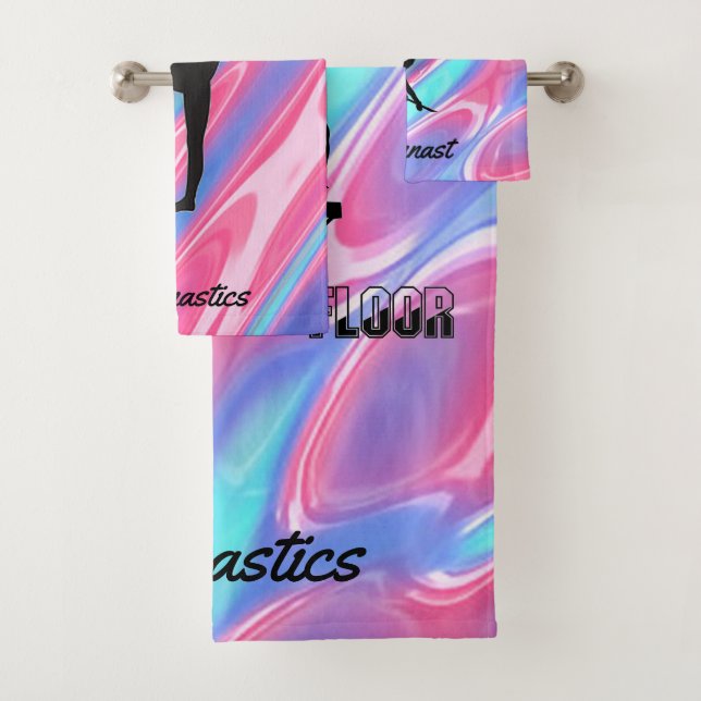 Conjunto De Toalhas Gymnastics Girls 3-Piece Towel Set w / Seu Nome! (Insitu)