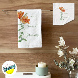 Conjunto De Toalhas Há Beleza no Floral Branco Suave Crescente