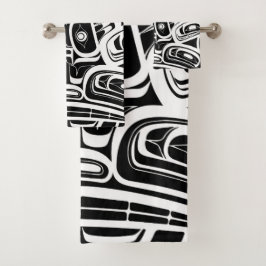 Conjunto De Toalhas Haida Eagle Thunderbird Noroeste da Colômbia