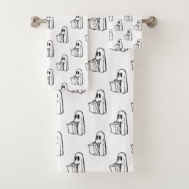 Conjunto De Toalhas Halloween, Branco Fantasma, Truque Ou Tratar, Boo
