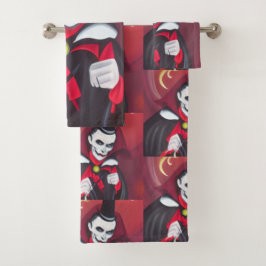 Conjunto De Toalhas Halloween Dracula