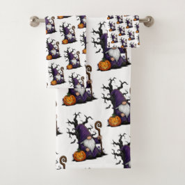Conjunto De Toalhas Halloween Gnome Towel Set