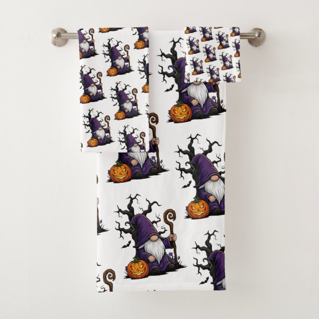 Conjunto De Toalhas Halloween Gnome Towel Set (Insitu)