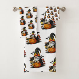 Conjunto De Toalhas Halloween Gnome Towel Set