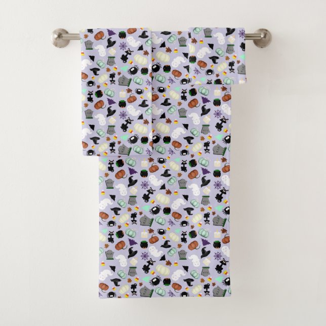 Conjunto De Toalhas Halloween Pastel (Insitu)