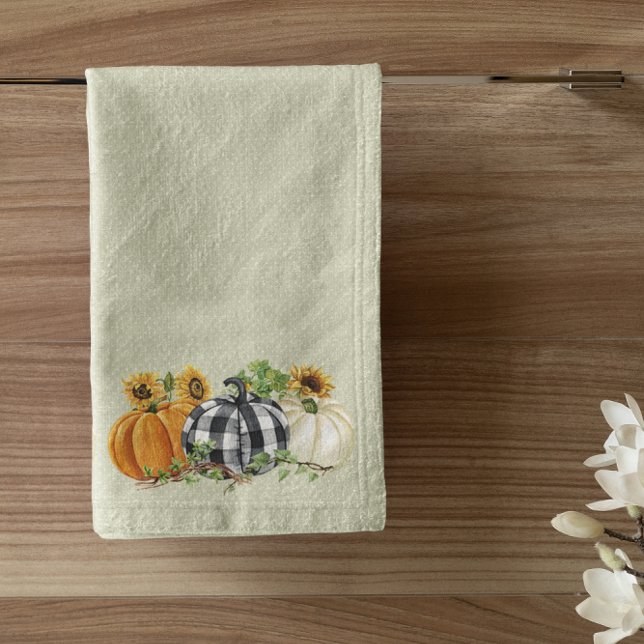 Conjunto De Toalhas Halloween Pumpkin Xadrez de Girassol (Criador carregado)