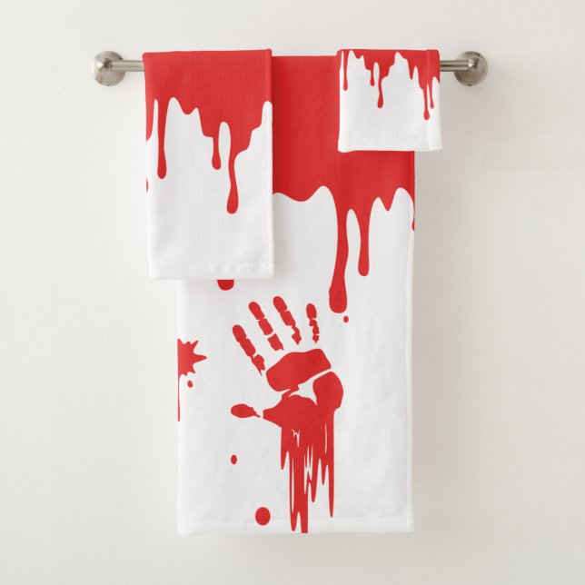 Conjunto De Toalhas Halloween Sangue (Insitu)