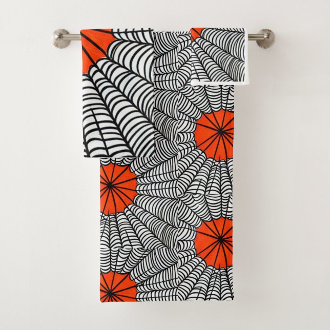 Conjunto De Toalhas Halloween Spider Web (Insitu)