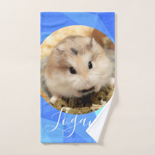 Conjunto De Toalhas HammyVille - Nome Personalizado do Hamster Robo (Toalha de mão)