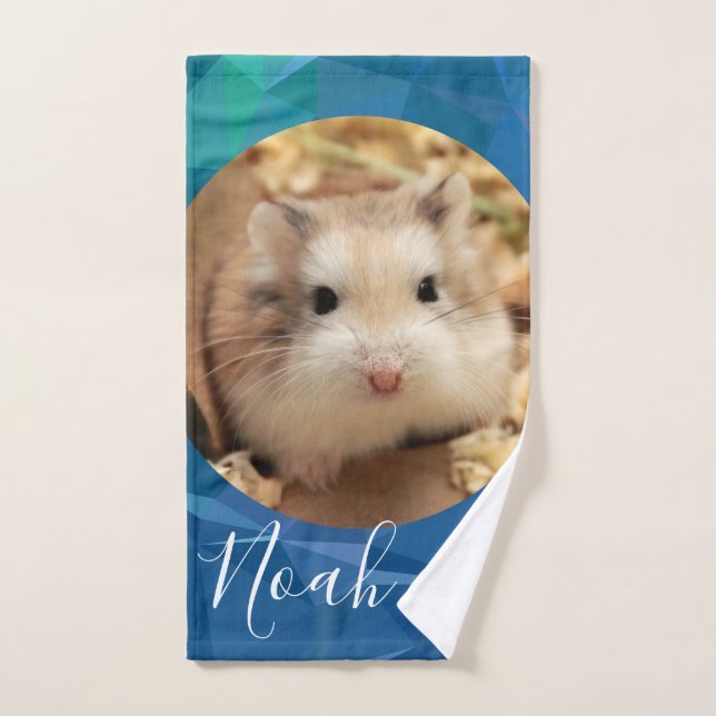 Conjunto De Toalhas HammyVille - Nome Personalizado do Hamster Robo (Toalha de mão)